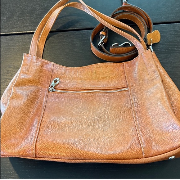 Chic Brown Leather Shoulder Bag - Picture 8 of 14